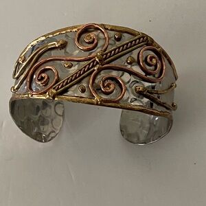 Vintage Mixed Metal Cuff Bracelet